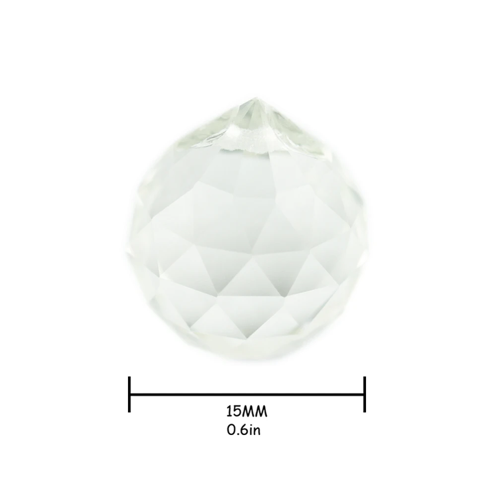 

50pcs Chandelier Balls Cut-faceted Crystal Balls Clear 15mm For Hanging Lamp&lighting Part Home Decor