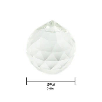

50pcs Chandelier Balls Cut-faceted Crystal Balls Clear 15mm For Hanging Lamp&lighting Part Home Decor