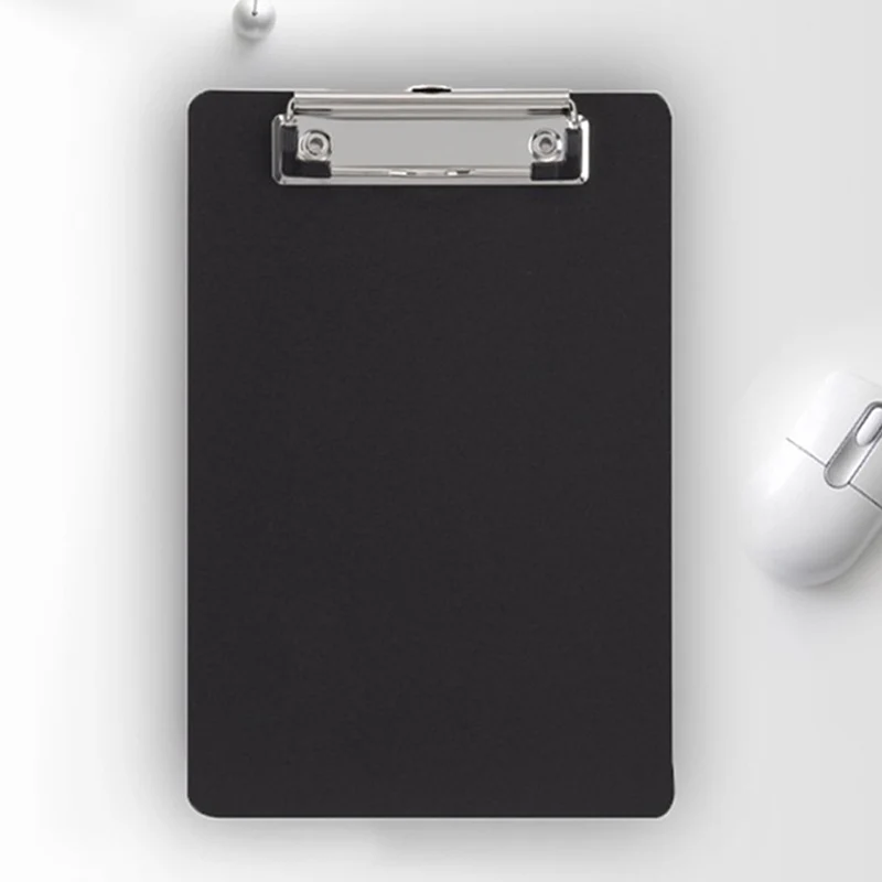 A4 Clipboard Folder Fold-Over Office Document Holder Filing Clip Board Black For School Office Supply