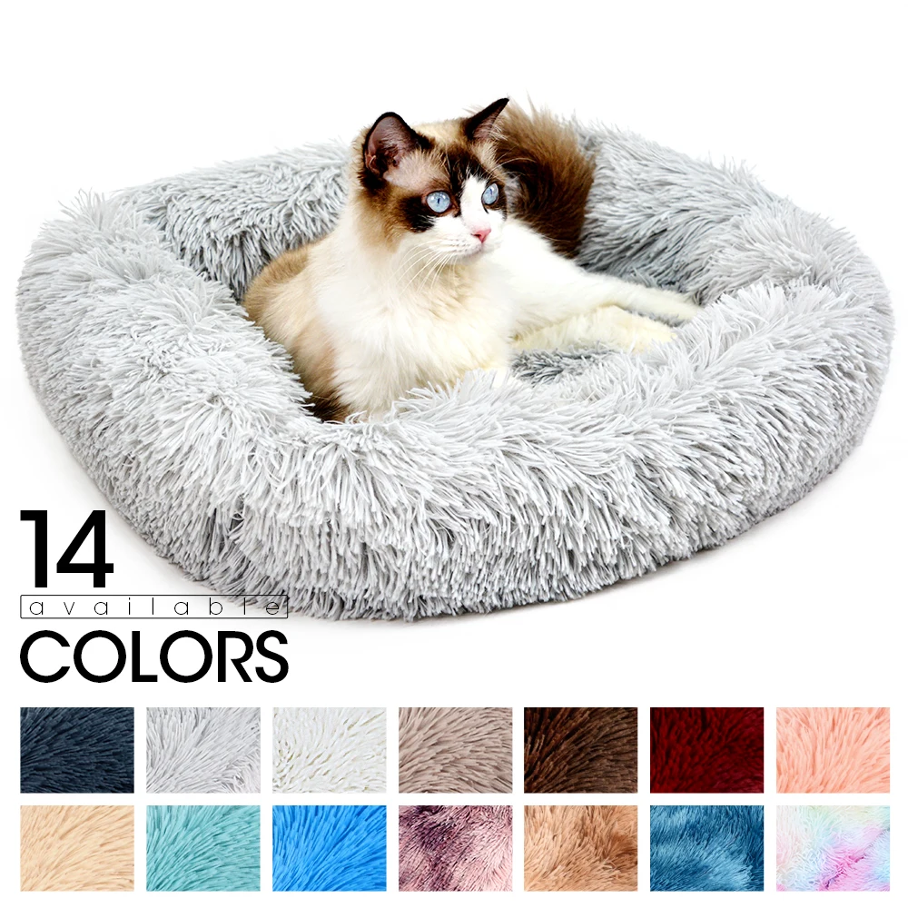 Square Cat's House Bed For Cats Dog Mat Warm Sleep Cat Nest Cushion Dog Puppy Couch For Dogs Basket Plush Pet Accessories Winter