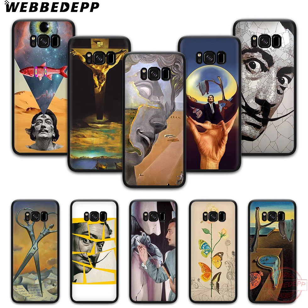 WEBBEDEPP Сальвадор Дали живопись мягкий чехол для телефона с изображением цветов