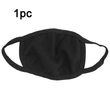 Черная маска для рта унисекс, противопылевая, теплая, дышащая, ветрозащитная, полумаска для рта, маска для лица, маска для дыхания