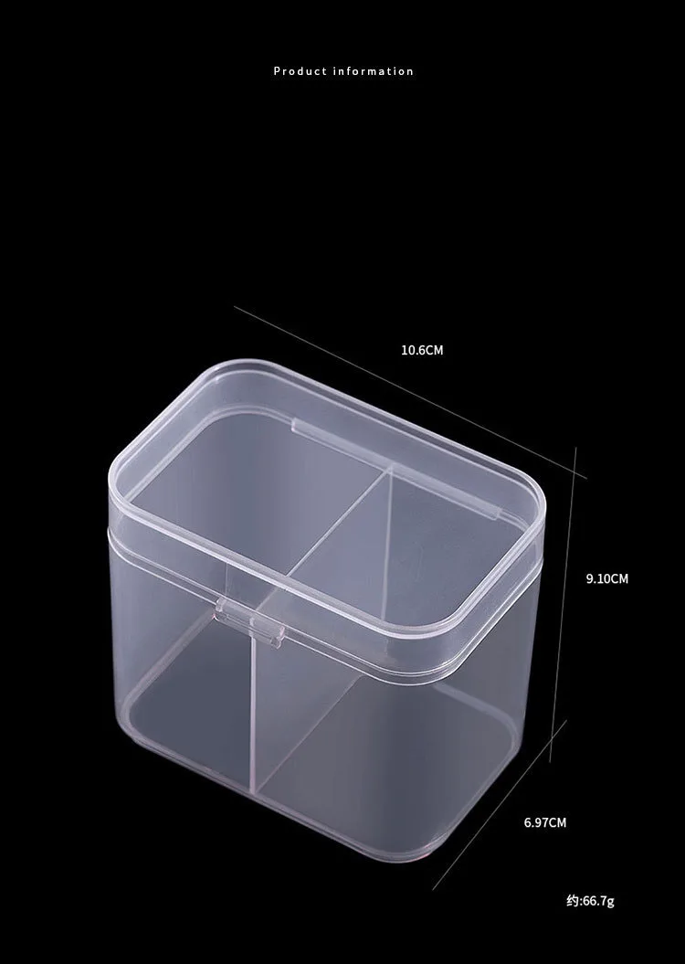 new Cotton sheet storage box Nail manicure Box Plastic Shell Hard High Quality Empty Container Transparent Nail Art Tool