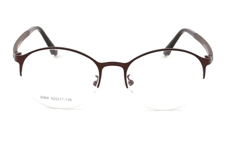 PAMULAR Alloy Glasses Men Semi Rim Full Rim Prescription Eyeglasses Frame Women Myopia Optical Frame Eyewear Eye Glasses 2062
