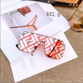 

New fashionable and cool women's sunglasses in 2020Sunglasses large frame square one piece sunglasses for men and wome