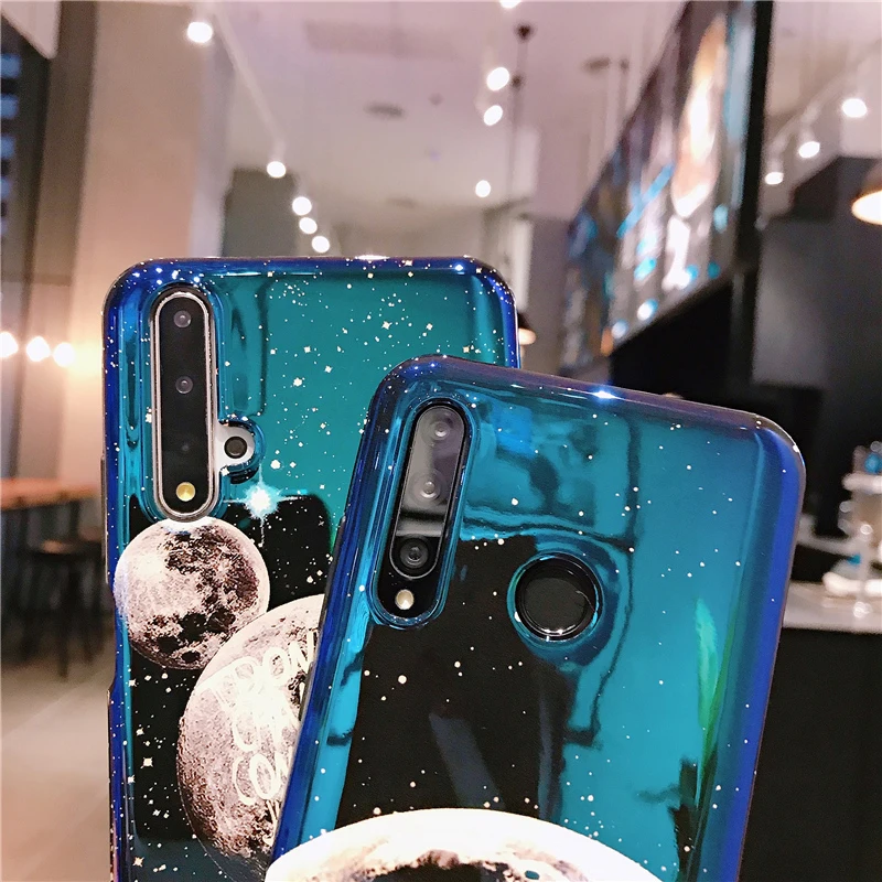 Чехлы для телефонов huawei P20 P30Lite mate 20 30 Pro 20X Moon planet мягкий чехол для Honor 20Pro 20i V20 Nova 3 3i 4 5Pro 5i чехлы