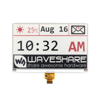 

Waveshare 7.5Inch E-Ink Raw Display 640X384 E-Paper Red Black and White Three-Color Display,SPI Interface,Without PCB
