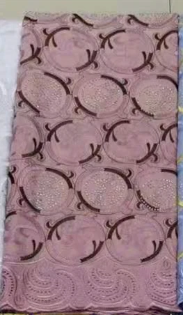 light pink Лучшие продажи Бургундия Африканский французский воск кружевная ткань высокого качества бисером нигерийский Джордж кружевная ткань для свадебной вечеринки - Цвет: light pink