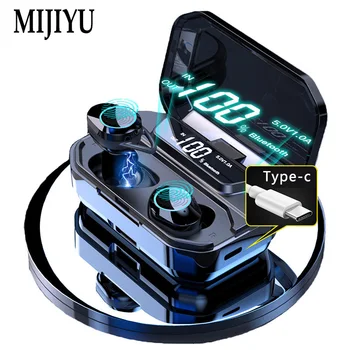 

G02 V5.0 Bluetooth Stereo Earphone LED Display Wireless IPX7 Waterproof Touch Earbuds Headset 3300mAh Battery Type-c Charge Case