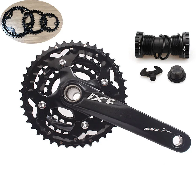 Chainring-Crank-BB 104/64BCD MTB велосипедная система 3x10S 24/32/42T тройной Скорость передняя Звездочка Велоспорт Chainset 170 мм рукоятки BB для горного велосипеда дорожный велосипед - Цвет: Chainring-Crank-BB