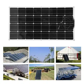 

(From ES) 100W Monocrystalline Flexible Solar Panel Module Outdoor Solar Charging Device Solar Power System For Off Grid RV Boat