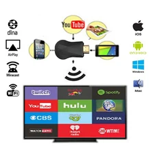 WiFi беспроводной дисплей Смарт ТВ HD ключ Airplay ТВ приемник Miracast для Netflix YouTube Crome хромированная литая ТВ-палка