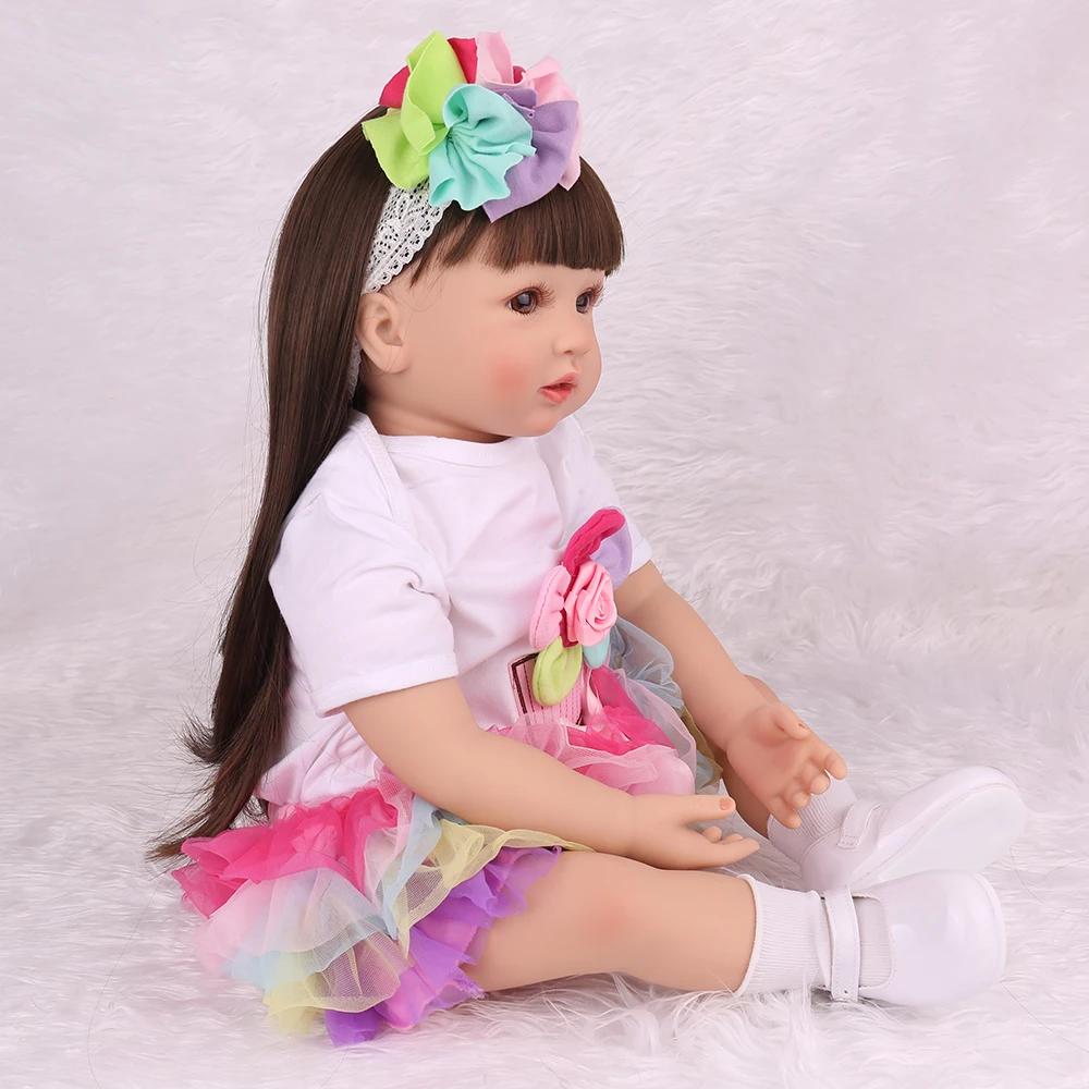 NPKDOLL boneca Кукла реборн игрушки силиконовые 24 дюйма reborn baby doll восхитительные реалистичные boneca reborn girl игрушки для детей