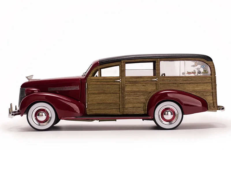 RED 1/18 Масштаб литья под давлением 1948 Chevrolet Woody Surf Wagon Fleetmaster модель автомобиля модели транспортных средств Игрушки для коллекции фанатов - Цвет: RED
