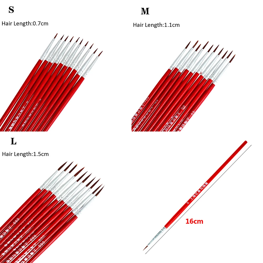 10 шт./компл. тонкой ручной Краски ed тонкая ручка-закладка скетч-Бук Искусство Кисть нейлон Кисть Акриловая Краски ing ручка