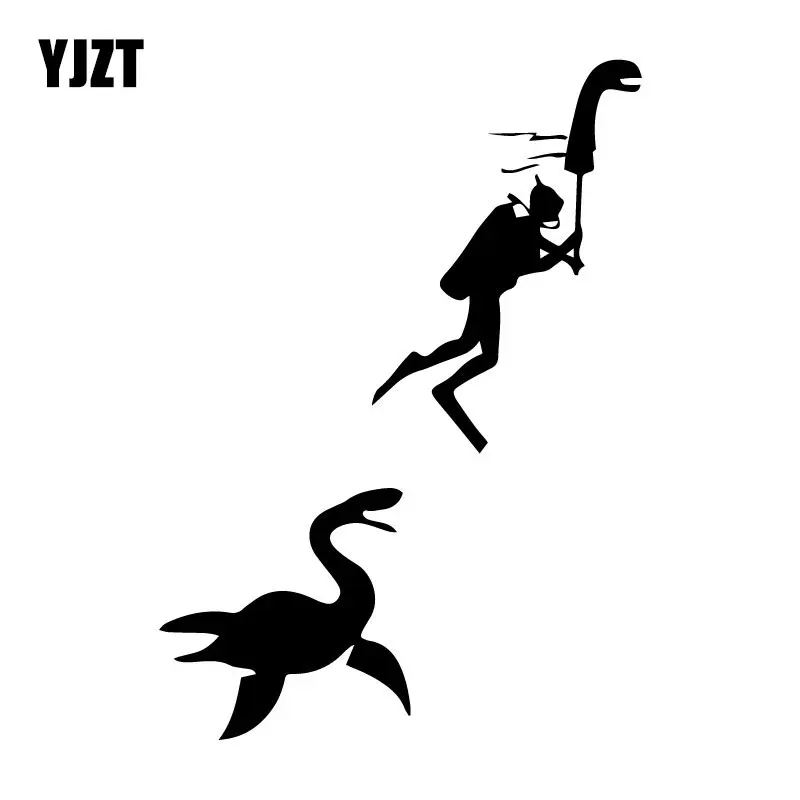 YJZT 12 см * 16 8 Loch Ness Monster Diver декоративный узор наклейка для автомобиля Виниловая на