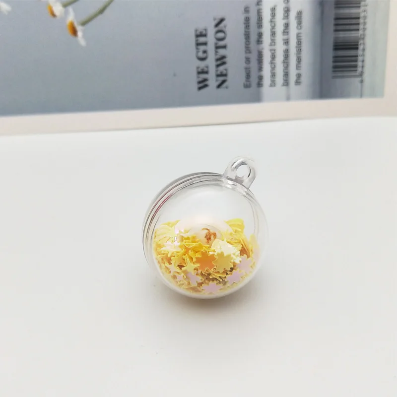 2 10 шт. 30*36 мм прозрачный круглый шар ракушка капсула акриловый шар DIY серьги ювелирные аксессуары материалы ручной работы YZ622 - Окраска металла: 2
