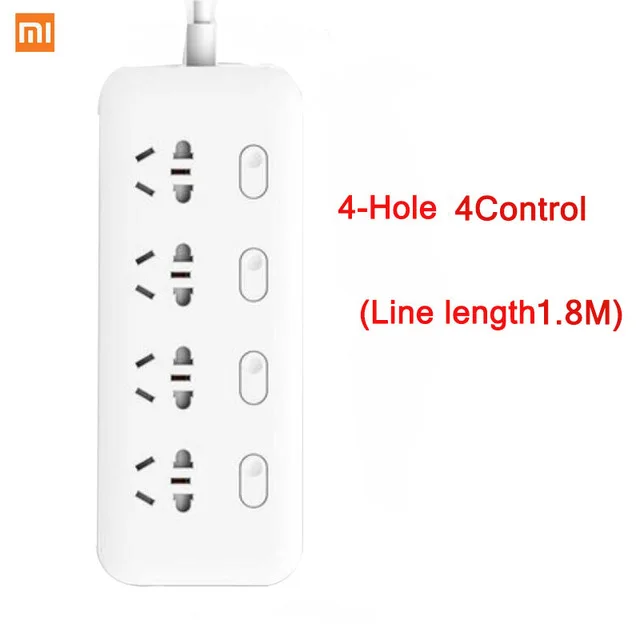 Xiaomi Qingmi WI-FI умная розетка разъем бытовой кабель-удлинитель для Мощность доска 3/5/6/8 отверстий с 3 портами(стандарт быстрой зарядки 2500 Вт 10A 250 ЕС и США - Цвет: 4 Holes mijia