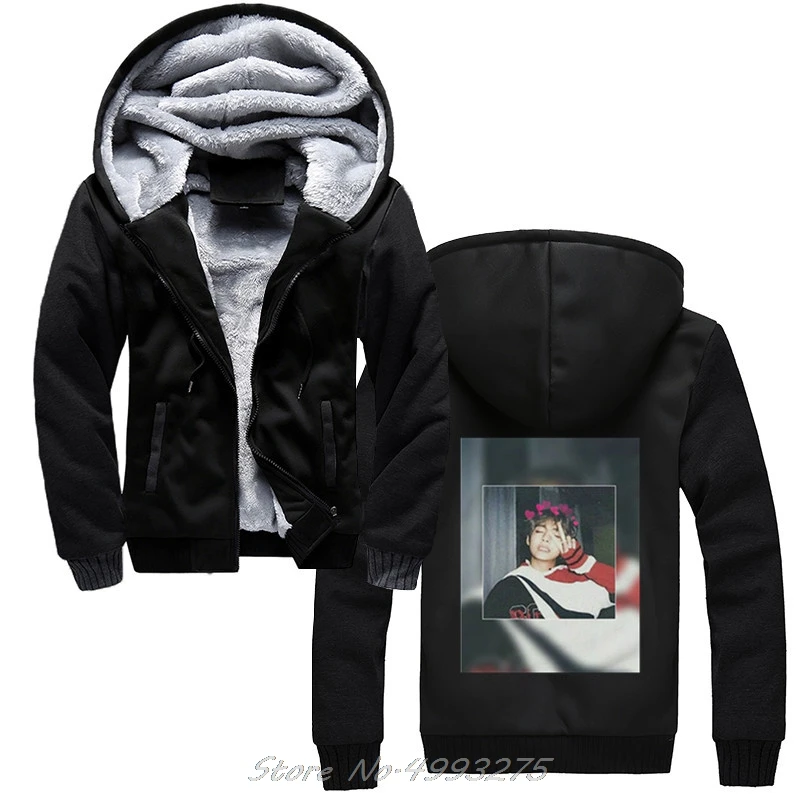 Корейский стиль толстовки Femme Kawaii уличная Мужская модная шерстяная куртка с подкладкой утепленные толстовки