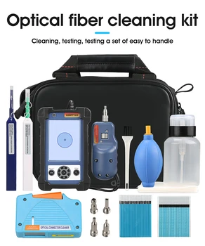 

Fiber Cleaning Kit with Fiber Optic Microscope Inspection Probe Optical Cleaner LC FC SC Connector One Click Cleaner Pen