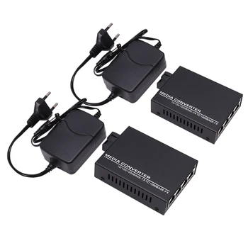 

HTB-GS14-A/B Gigabit Fiber Transceiver 1 Light 4 Electric Single Mode Single Fiber 4 Port Optical Switch(EU Plug)