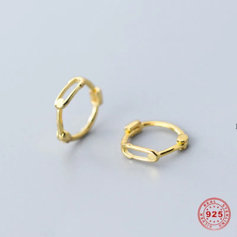 Doreen Box 925 серебряные серьги женские простые маленькие свежие овальные полые глянцевые красивые серьги женские ювелирные изделия для ушей вечерние 1 пара