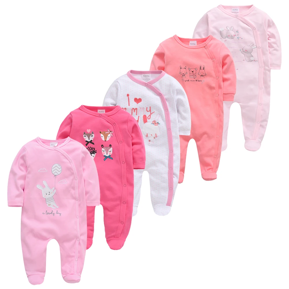Honeyzone Newborn Baby Girl Clothes Neonato Vetement Bebe Garcon Animal Cartoon Baby Sleepsuit Full Sleeve Infant Romper 0-12M
