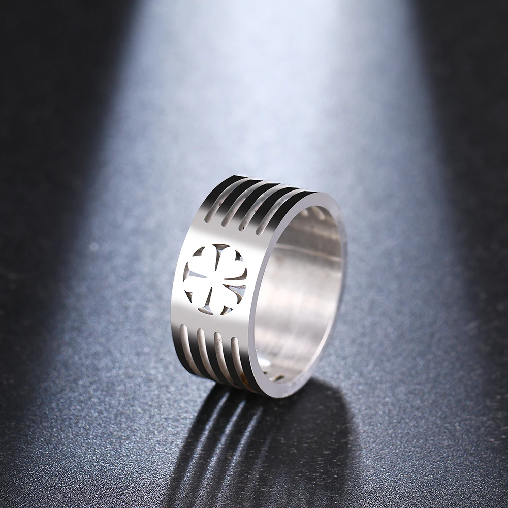 DOTIFI для женщин модные кольца счастливый клевер кольцо из нержавеющей стали