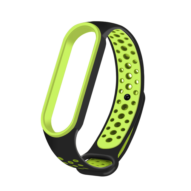 Strap for Xiaomi Mi Band 5 6 4 3 Porous Anti-Sweat Double Color Bracelet Sport Breathable Strap Replacement Wrist Strap