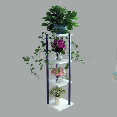 height105cm Airs крытый гостиной Крытый стальной деревянный угловой цветочный шкаф разряда цветочный горшок зеленый Luo Botany Многоэтажный каркас - Цвет: height105cm