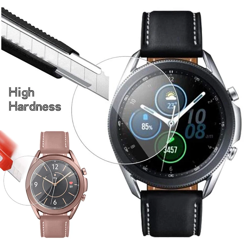 

2Pcs 9H Premium Tempered Glass Film For Samsung Galaxy Watch 3 41mm 45mm Smartwatch Screen Protector Film