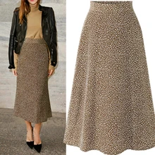 Осень Европейский стиль женские юбки высокая талия толстые женские юбки свободный размер зимняя брендовая Юбка элегантная одежда новое поступление