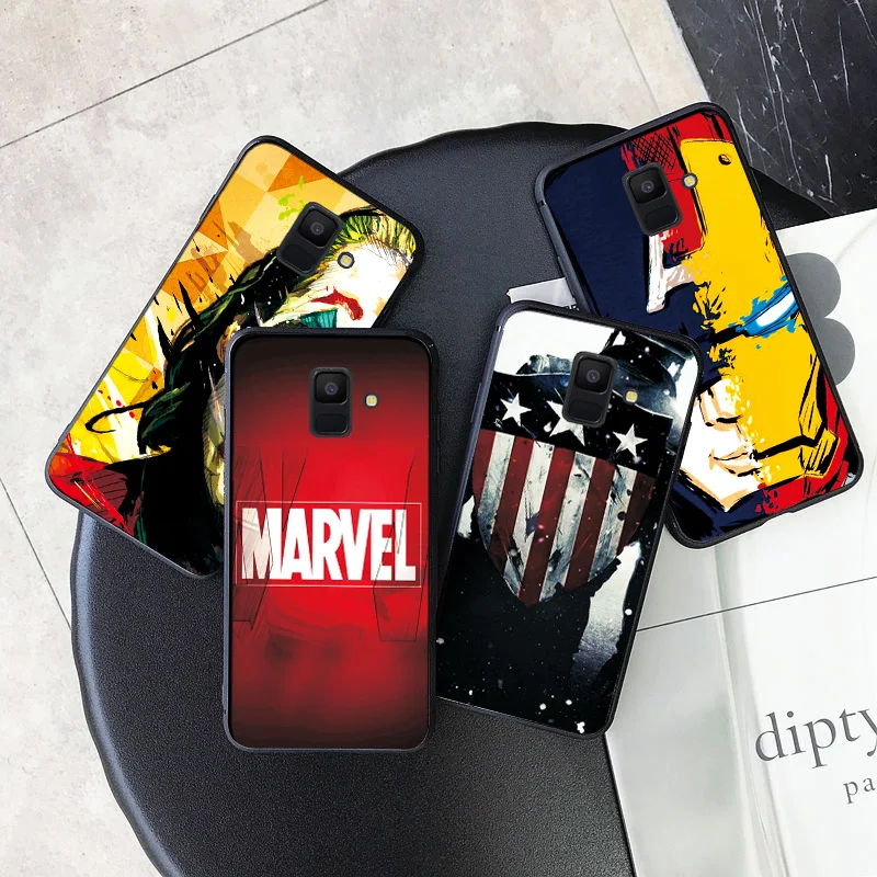 Для samsung Galaxy A6 plus чехол-накладка A8 plus Venom Joker черный чехол ТПУ для samsung A9 A7 A750 Железный человек бампер