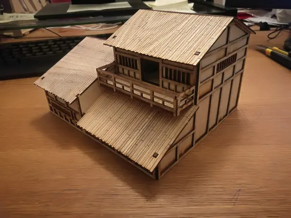 DIY игрушки Winehouse планшеты Деревянные маленькие набор декораций с 28 мм соотношением 1:56 для японских воюющих штатов Размер 16*18*17 см