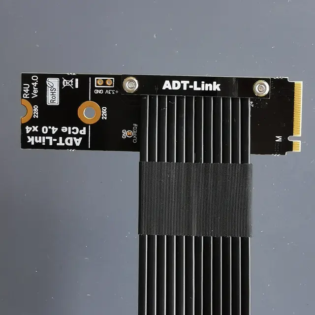 ADT-LINK Riser PCIe X4 3.0 PCI-E 4X A M.2 NGFF NVMe M Key 2280 Riser