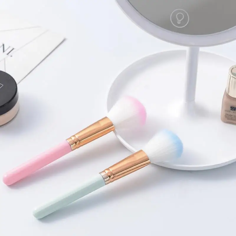 

2 pcs Makeup Brush Cream for foundation Powder brush Professional Makeup Brush Fiber wool plastic handle makeup brush fiber PTCS