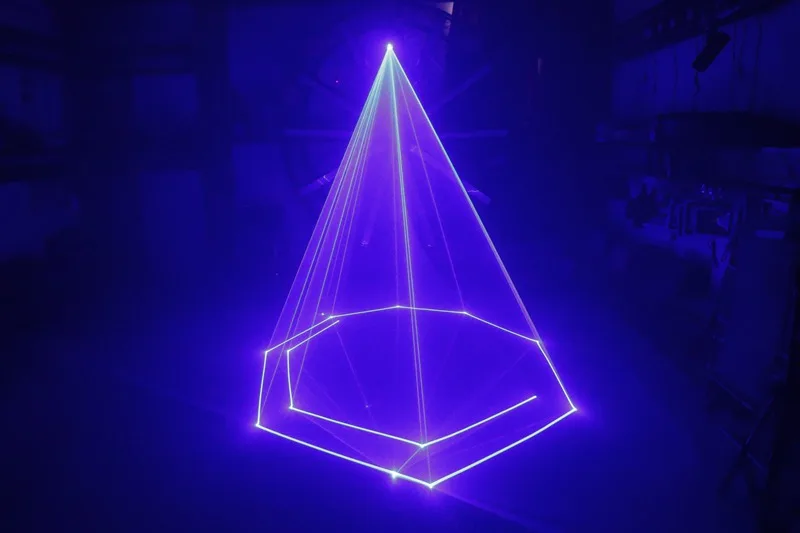 100-240V 1.5W Full Blue Laser Light DMX-512 Signal Control Sound Anto Master-Slave Made Stage Light Bars Disco Light Showing (10)