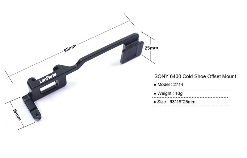 LanParte A6400 Верхнее Крепление со смещением для камеры sony для четкого просмотра монитора