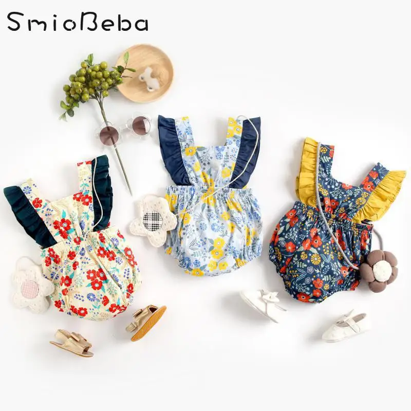 Детское боди Smiobeba с ремешками в Корейском стиле комбинезоны для новорожденных