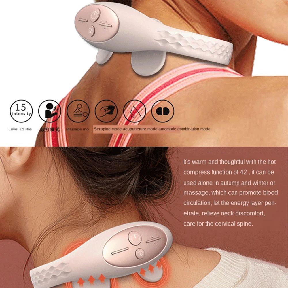 Pescoço Cintura Massageador Multifunções Vértebra Cervical Ombro Elétrico Pulso Aquecimento Relaxar Fisioterapia Ems 15 Cheap Instrumento Da Massagem Da garganta