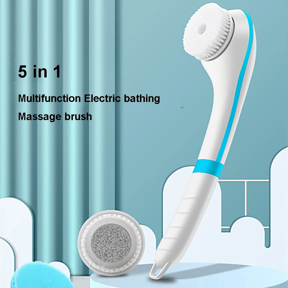 5in1-Electric-Bath-Shower-Brush-Massager-Back-Clean-Brush-Body-Massage ...