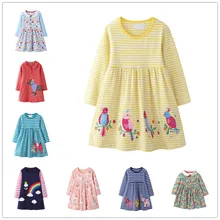 VIDMID/новое платье для девочек; платье принцессы с длинными рукавами и аппликацией; Детский костюм с кроликом; Детские праздничные платья; одежда для маленьких девочек с пингвином