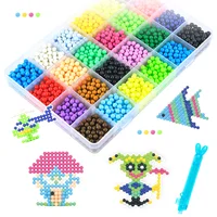 24 colors 6000pcs Refill beads puzzle Crystal DIY water spray beads set ball games 3D handmade magic toys for children 1