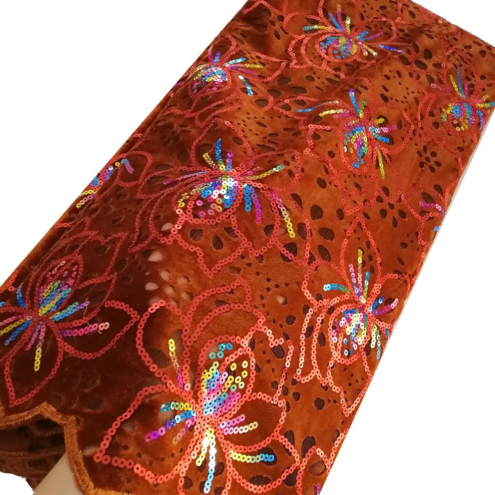 Burnt orange lace fabric-50777 (1)