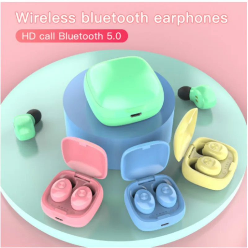 Macaron Multicolor XG12 TWS Wireless Bluetooth 5 0 Earphone In ear Stereo Earpiece Sport Waterproof Earphone Gaming Earphone