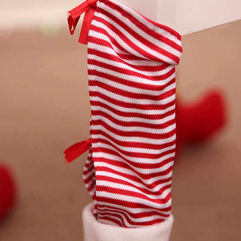 Рождественские накладки на ножки стола милые носки для ног стула тканевые перчатки напольный стол покрытия для ног Рождественская мебель украшения носочки
