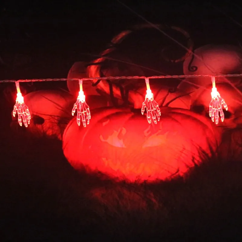 10/20 LED Halloween Light String Battery Power Fairy Lights String For Bedroom Living Room Garden Festive Atmosphere Decor - Испускаемый цвет: Красный