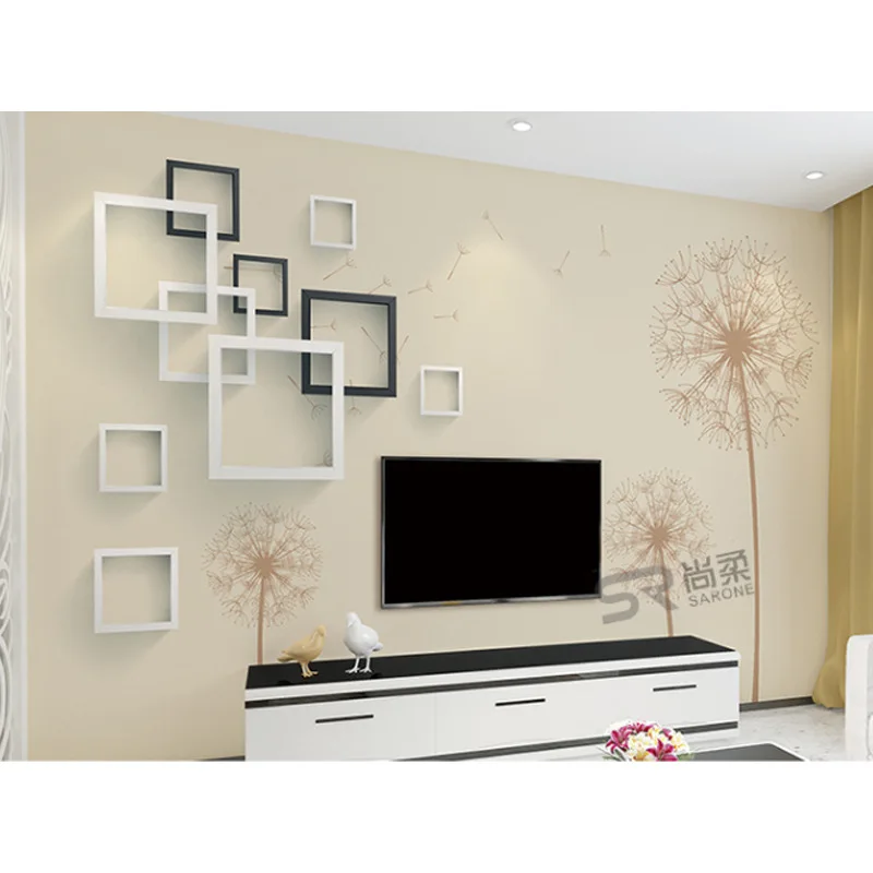 

Minimalist Modern 3D TV Backdrop Wallpaper Living Room Film And Television Wall Paper Large Mural Seamless Wall Cloth
