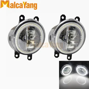 

For Toyota IQ 2009 2010 2011 2012 2013 Car 4000LM LED Bulb Fog Light + Angel Eye DRL Daytime Running Lamp 12V 2 Pieces