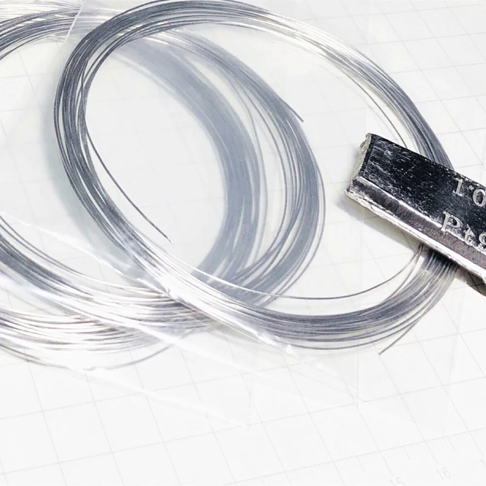 

99.99% Platinum Wire Pure Diameter 0.3 0.4 0.5mm Pt Cable String 0-0.02mm Tolerance
